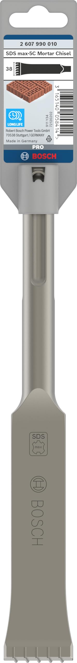Bosch 2 607 990 010 - Cincel para juntas SDS-max - 280 x 38 mm (pack de 1)