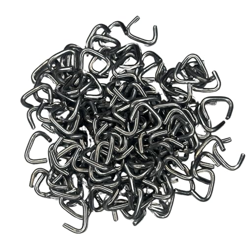 3/8 in Galvanized Steel Hog Rings for Rabbit cages traps fencing sausage casings (100 count bag)