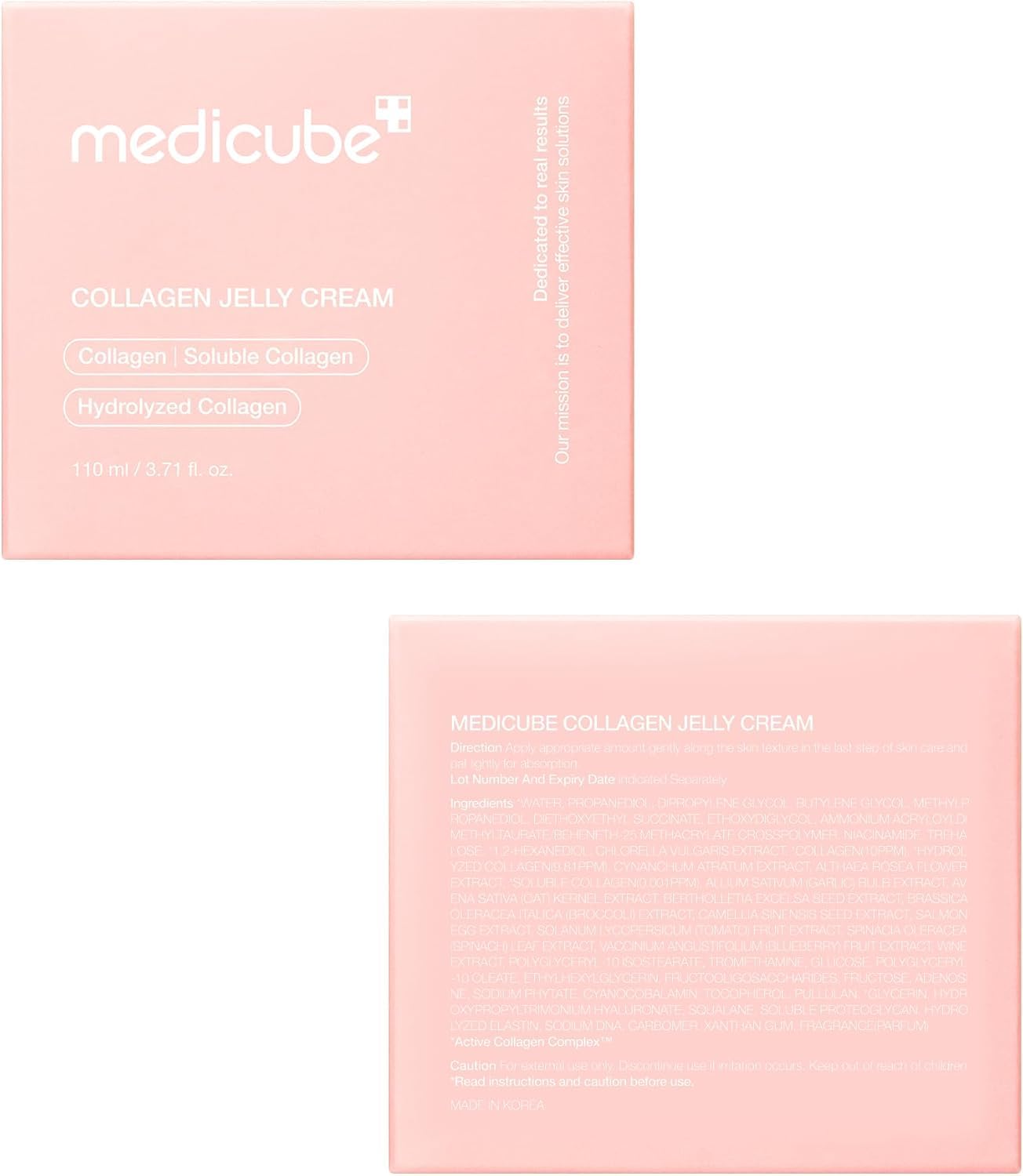 medicube Crema de Gelatina de Colágeno - Niacinamida y Colágeno Hidrolizado Liofilizado - Aumenta la hidratación de la barrera cutánea y proporciona 24h de Brillo y piel de aspecto más Firme | Regalo