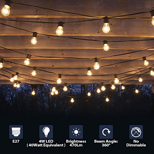 Lampadina a filamento a LED G45 E27, ANWIO