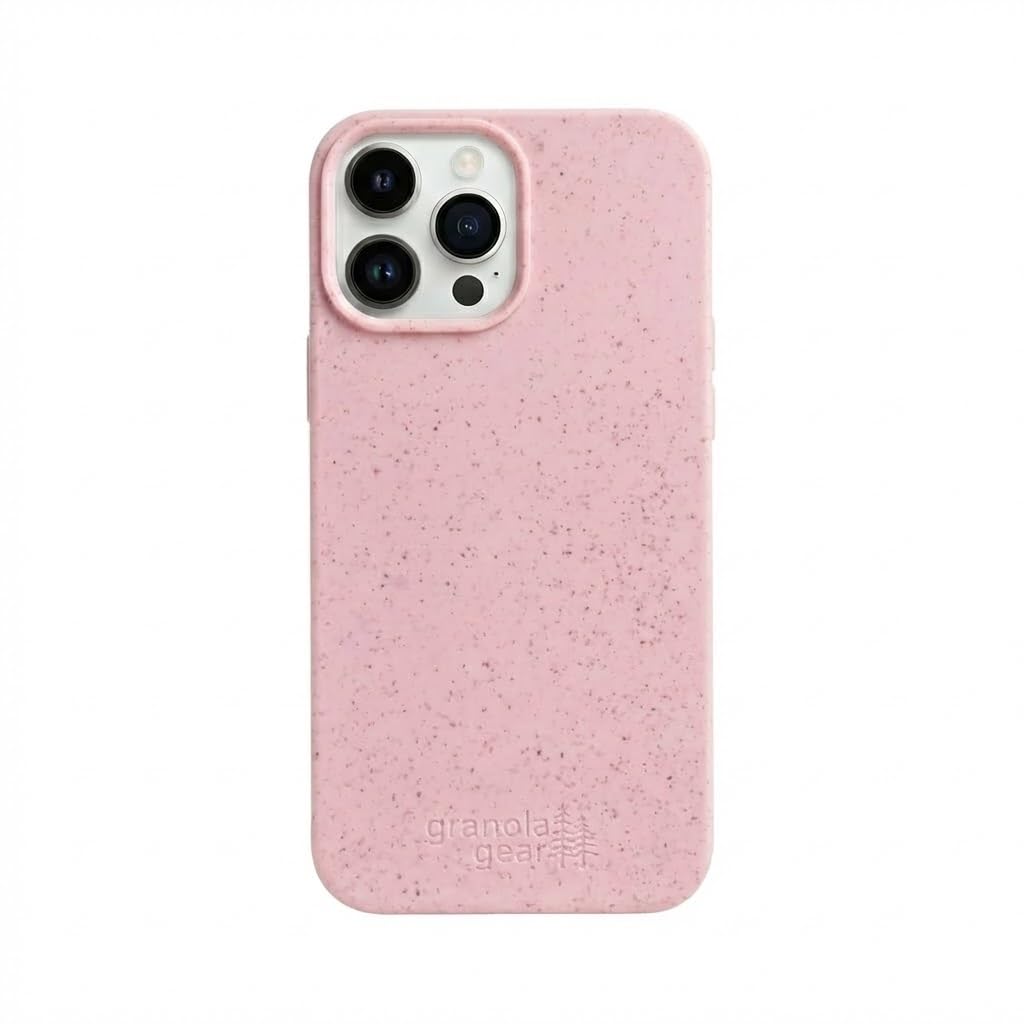 Eco by GranolaGear - Eco-Friendly Phone Case for iPhone 15 Pro Max - Biodegradable, Compostable, Plastic-Free, Made from Plants - Pink Sands