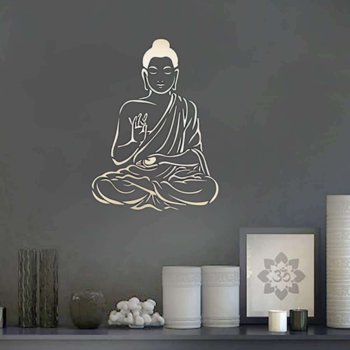 DECORZE Buddha Wall Art Stencil for Painting, Designs on Walls, Art Dbs-0123