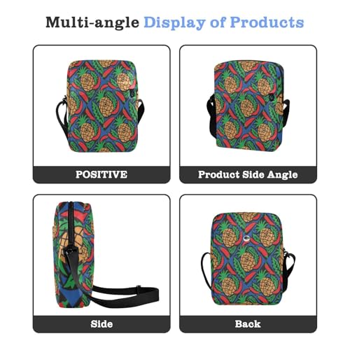 messenger bag crossbody crossbody bag men Handbag For Travel Adjustable Strap for Casual Casual- Mexico Pineapple4