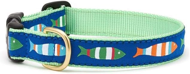 Up Country Fun-C-L Funky Fish Dog Collar L Wide (1 Inch)