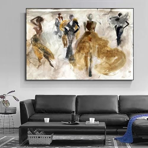Toile pour salon décor moderne et affiches de portrait scandinave créatif 70x100cm