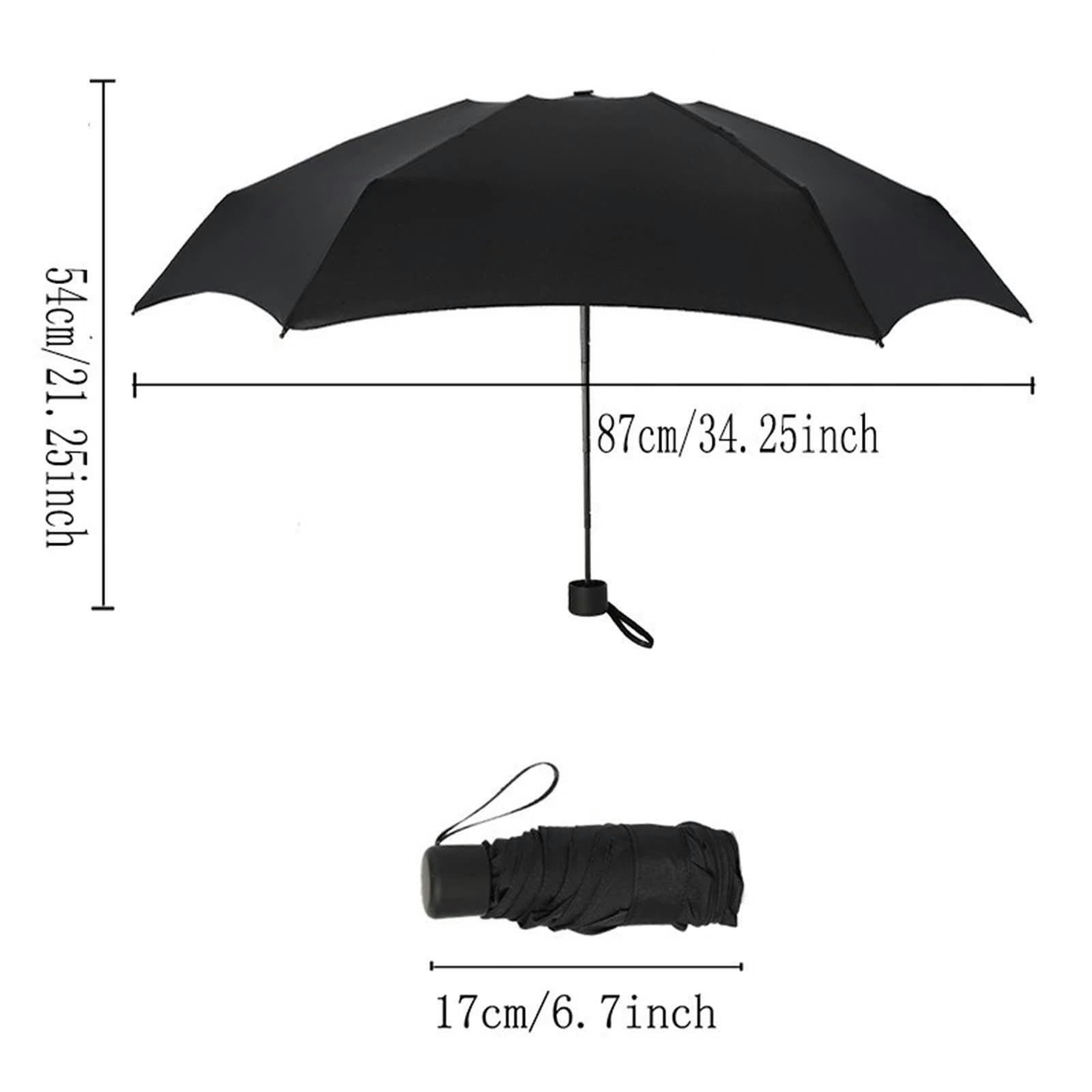 TEidea Parasol kompaktowy mini kieszonkowy składany parasol, unisex, wiatroszczelny i wodoodporny, przenośny parasol podróżny