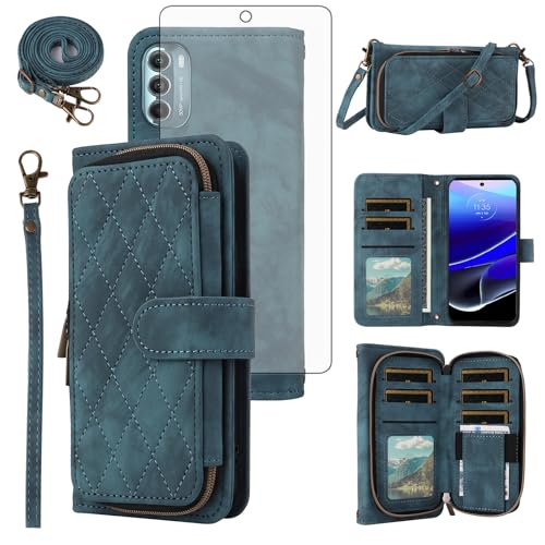 Housse portefeuille Motorola Moto G Stylus 5G 2022 pour femme active avec dragonne