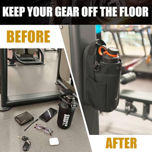 Magnetic Gym Bag-Small Gag for Workouts, Yoga, Sports, Wtih 46oz Water Bottle Pockets,Strap Adjustable, Fit for Men & Women3