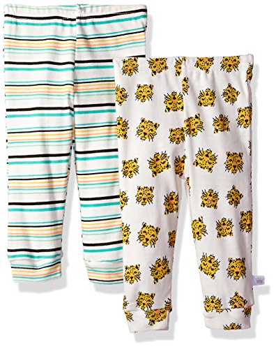 Rosie Pope Baby Newborn 2 Pack Pants (More Options Available), Lion/Stripe, 0-3 Months