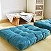 ZXCC Solido Piazza Cuscino da Pavimento, Ispessimento Moretta Cuscino per Sedia Modellatura Dell'anca Cuscino Pavimento Velluto Cuscino del Sedile per Ufficio Casa Esterno-Blu 55x55cm(22x22inch)
