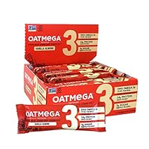 Oatmega Protein Bars, Vanilla Almond, Healthy Snacks Made with Omega-3 and Grass-Fed Whey Protein, Gluten Free Protein…
