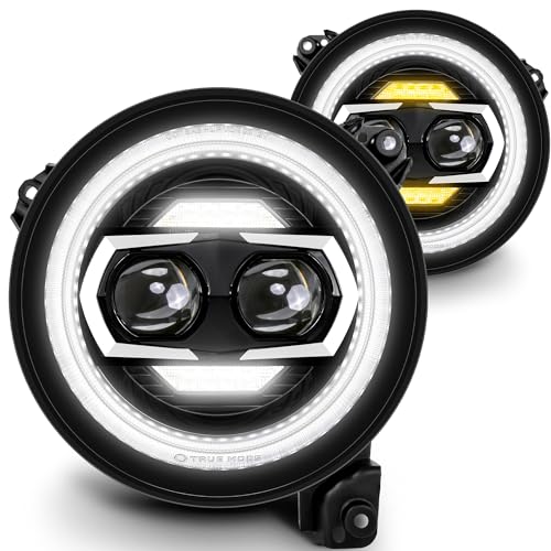 TRUE MODS 9 Inch Round LED Headlights Replacement for 2018-2025 Jeep Wrangler JL JLU Unlimited...