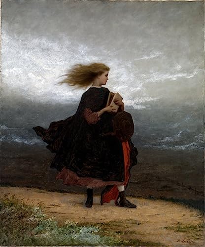 SERENDIPITP Lienzo Poster Cuadro Moderno Impresión Lienzo Impresión Pintura La chica que dejé atrás de mí de Eastman Johnson para Decoración de Paredes 60x90cm