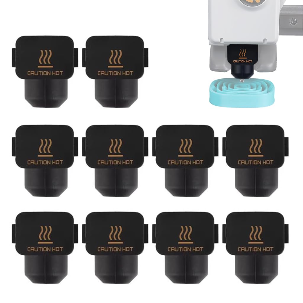 Serplex® 10pcs A1 Mini Silicone Heat Sleeve Hotend Heater Block Silicone Socks of 3D Printer Parts & Accessories, High Temperature Extruder Heating Block Silicone Cover for Bambu Lab A1/A1 Mini-Black-image-14