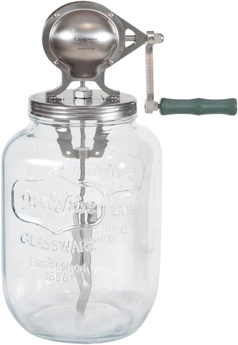 Homemade Butter Churn Glass Jar 2 Gallon Heavy Duty