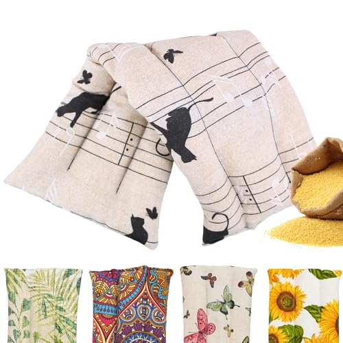 Saco Termico Semillas para Microondas - Bolsa Semillas Calor Microondas - Cojin de Semillas para Microondas - Sin Aroma - Relleno de Semillas de Mijo Ecológico - Fabricado en España 45x14cm