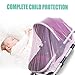 Durable Baby Stroller Mosquito Net (2 Pack) - Universal Elastic Edge Mesh Cover for Bassinets, Cradles, Playards, Car Seats & Mini Cribs | Breathable Travel Essential Newborn Protection (Pink)