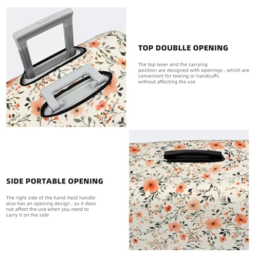 Luggage Cover Protector - Pink Flowers Print Fit 22-24 Inch Suitcase Covers for Luggage4