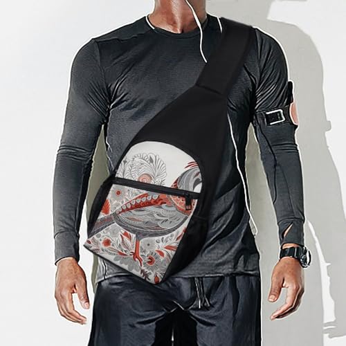 Bolso Sling para Hombre y Mujer con Estampado Floral miniatura 7