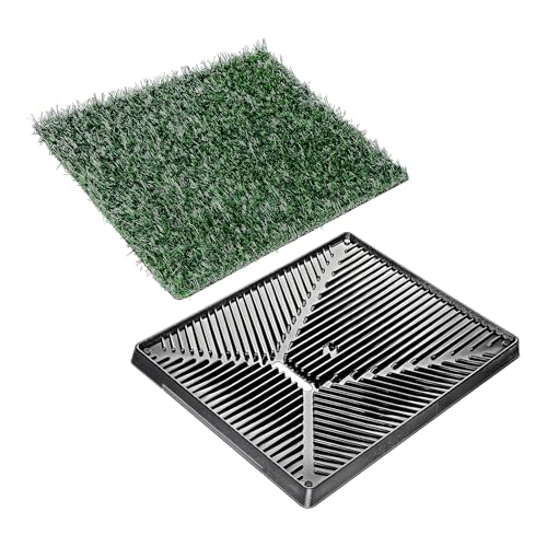 Trintion Hundetoiletten Hundetoilette Hunde Toilette Töpfchentrainingsmatte Mit Kunstrasen 63x50cm Hundetoilette Wiederverwendbar Und Leicht Zu Reinigen FüR Welpen Und Kleine Hunde