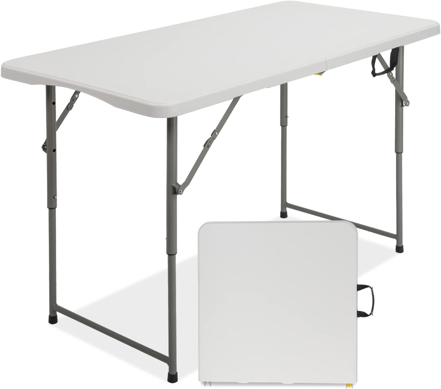 4ft Foldable Lift Patio Plastic Table White