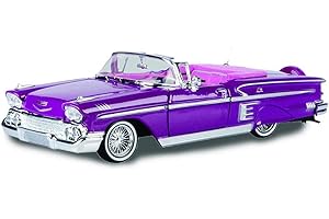 1958 Chevy Impala Convertible Lowrider Purple Metallic with Pink Interior Get Low...