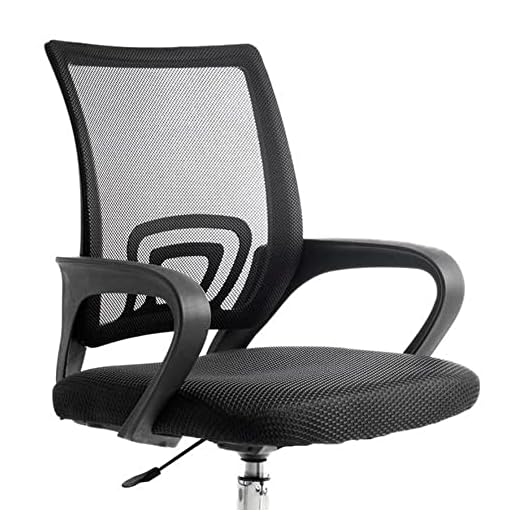 Cadeira Executiva Madrid Giratória Regulagem de Altura a Gas Telada Preta