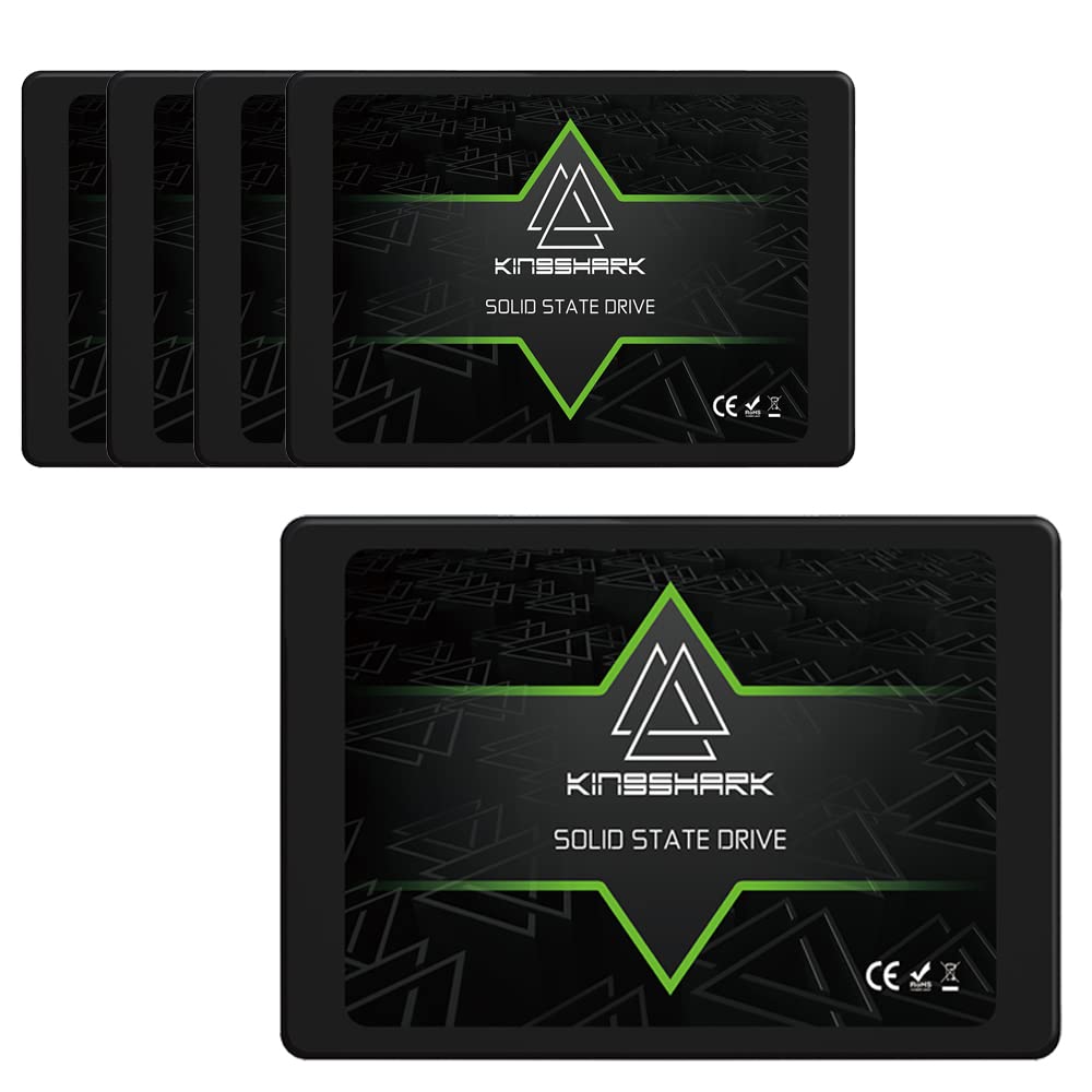 Kingshark SSD 2.5 SATA III 64GB de alto rendimiento interno de estado sólido para computadora portátil de sobremesa, paquete de 5 unidades [64 GB (5 paquetes), 2.5-SATA3]