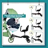 Buggy Board with Seat, Universal Buggy Board with Seat, Kiddy Boards for Pram with Detachable Seat, Buggy Board Universal Compatible with Most Common Models, Children from 2-6 Years (2 in 1 Black) - Image 4