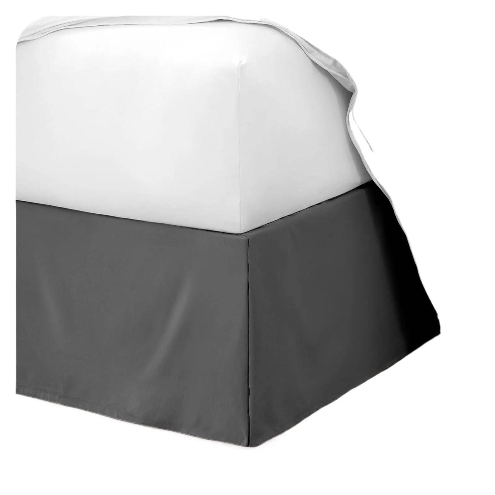 Vestiletto Gonna da letto plissettata su misura con tessuto resistente - Altezza 35 cm (14 pollici) (senza lenzuolo)(DEEP BLUE,160x190x35 cm)