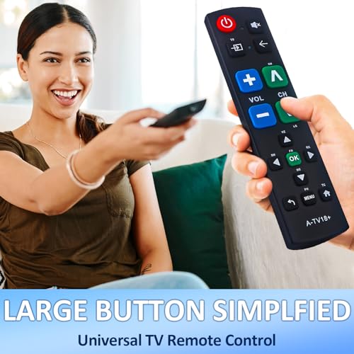 Image of Big Button Universal Remote for All TV Remote, for All Samsung /LG /VIZIO /Sony /Hisense /Philips /Panasonic TVs and More
