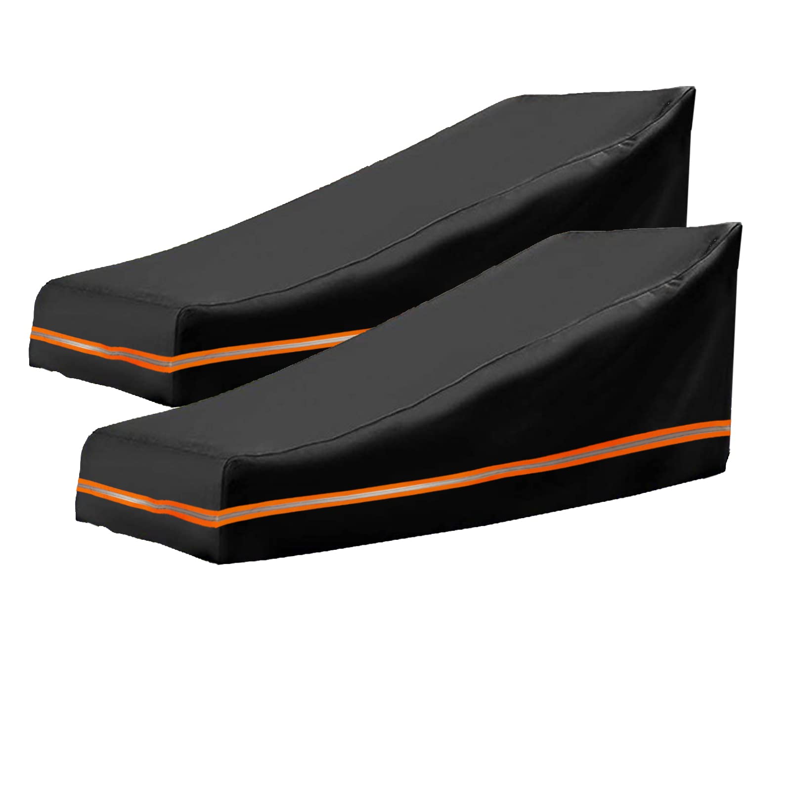 2PCS LCGOD Funda para Tumbona de Jardín Impermeable, Anti UV Resistente al Viento A Prueba de Polvo, Nieve, Cubiertas para Muebles de Patio (200 x 75 x 40 / 70cm)