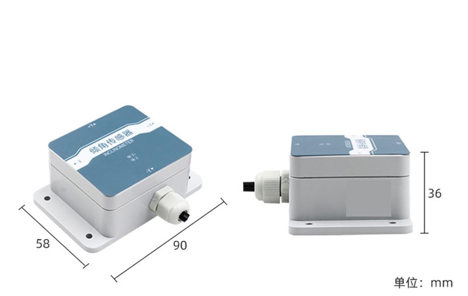 RS485 Non-Contact Industrial Tilt Sensor Digital Crane Six axis Angle Inclination Sensor for Solar Tracking System(0-10V Double axis)