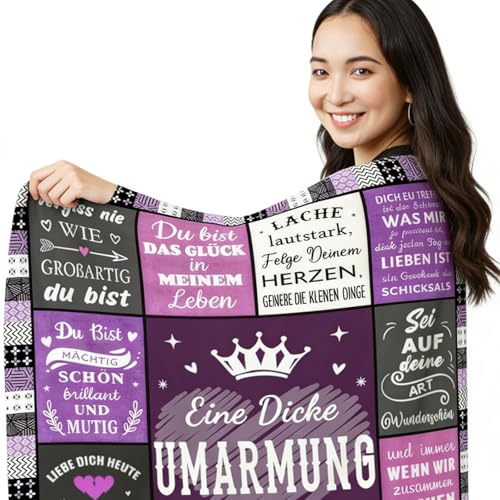 Couverture flanelle violette 150 x 200 cm pour canapé et lit