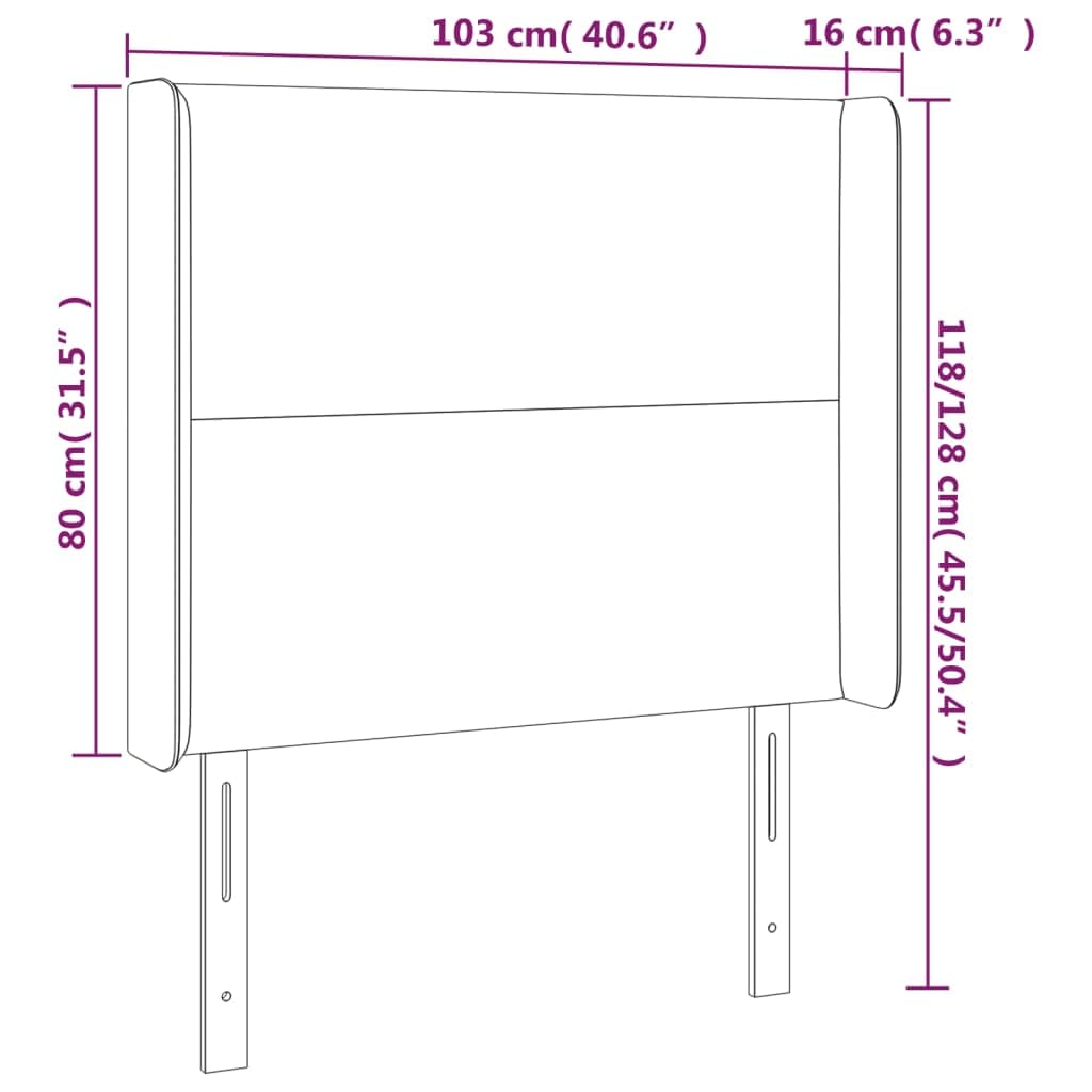 Kopfteile 2 Stück Samt Bettbezug Kopfschoner für Bett und Sofa, Hellgrau 100x5x78/88 cm, Weich und Pflegeleicht, Luxus Heimtextilien für Schlafzimmer