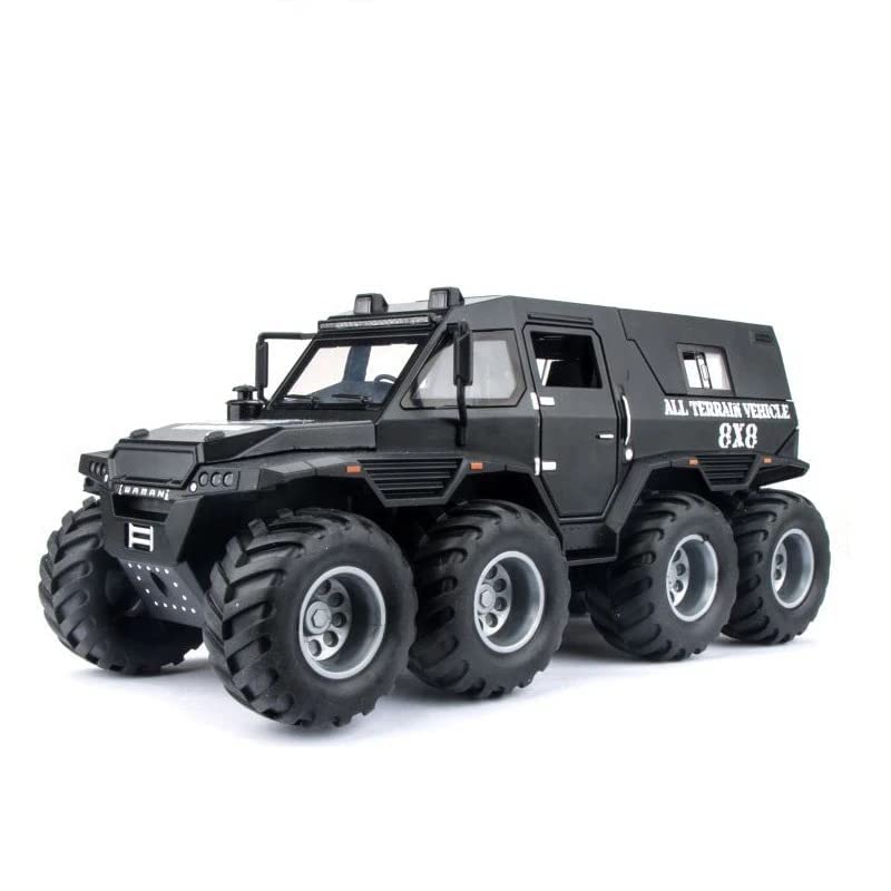 Image of 1:24 Russia Avtoros 8x8 ATV Armored Car Model Alloy Toy Car Boy Off-Road Toy car with Openable Doors & Light, Music Boys Gifts Toys for Kids【Colors as Per Stock