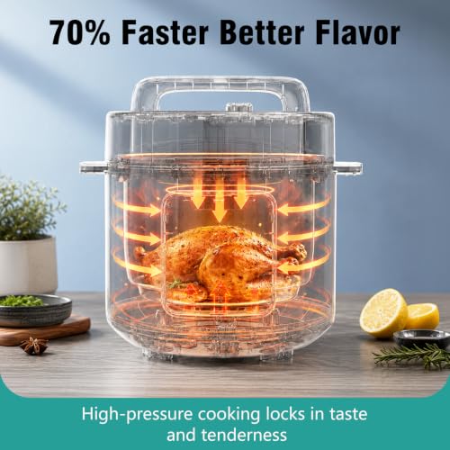 Image of Fullwill 6qt Electric Pressure Cooker, 9-in-1 Versatile Kitchen Appliance Slow Cooker, Rice Cooker, Cake Maker, Saute Pan, Steamer, Food Warmer and Soup Maker