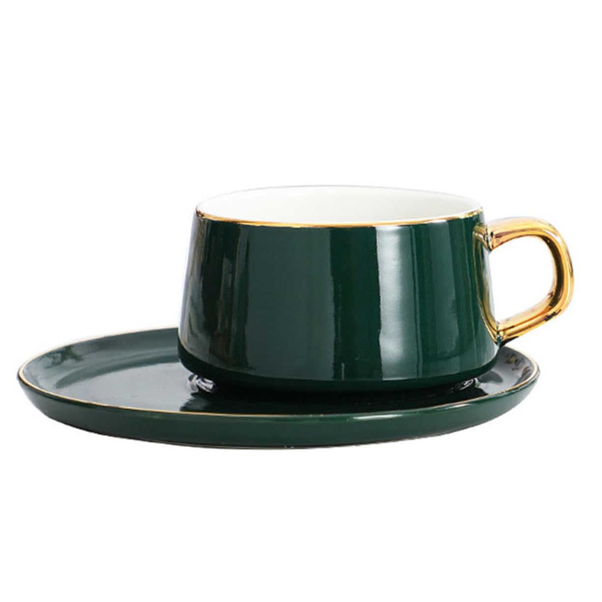 Zestaw filiżanek do herbaty i spodków, europejski zestaw filiżanek do kawy, filiżanka i spodek z porcelany kostnej, 2 zestawy porcelanowych filiżanek do latte, porcelanowe kubki do kawy, duży kubek do