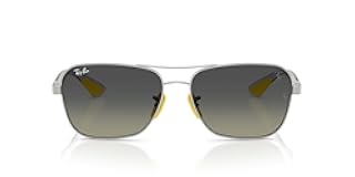 RB8336M Scuderia Ferrari Collection Square Sunglasses, Silver/Grey Gradient, 58 mm