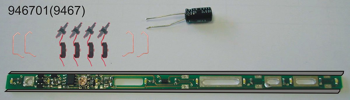 Fleischmann 946701 accessoire train LED continu analogique DCC - 2