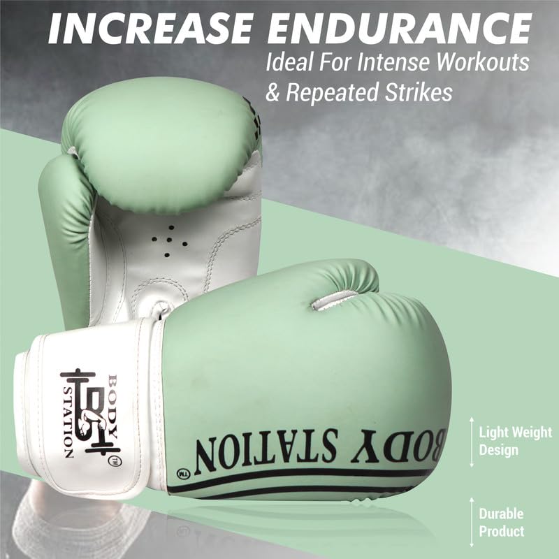 Image of Boxing Gloves - Faux Leather Training Gloves with Hook and Loop Velcro Closure for Long-Lasting Strength and Durability
