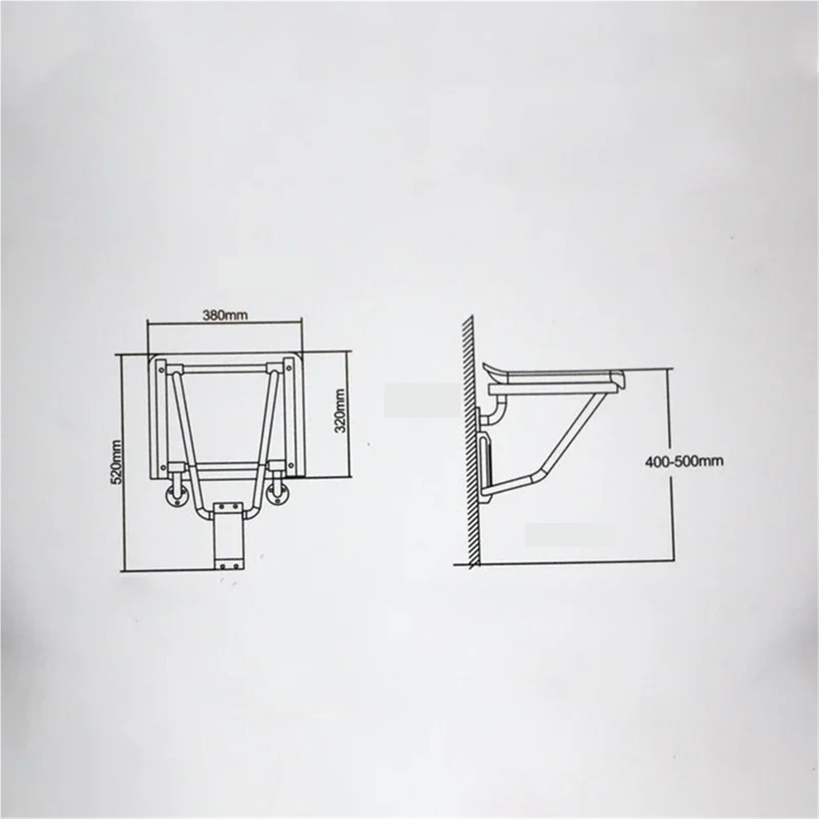 Asientos de Ducha Pared Acero Inoxidable, Silla baño Plegable, for sin barreras for el hogar, Creativa for Cambiar Zapatos Porche para Personas Mayores(White)