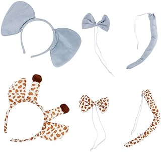 Mipcase Conjunto De 2 Conjuntos De Três Peças Para Animais Adorável Conjunto De Fantasias De Desempenho Animal Adereços Acessórios De Cosplay De Caudas Fantasias De Cosplay Fantasias