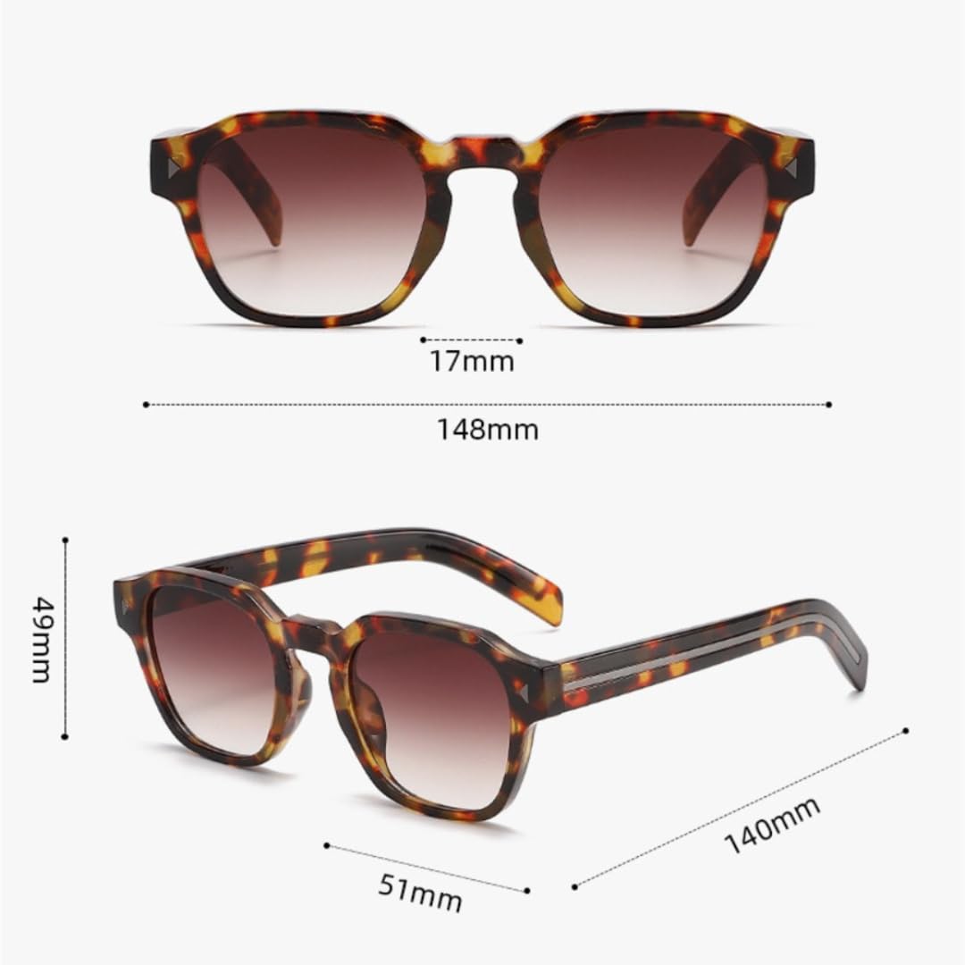 Occhiali da sole quadrati alla moda per uomo e donna stile retrò chic eleganti con protezione UV400 vintage classici personalizzati.