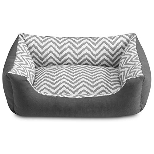 Hollypet Pet Bed for Small Medium Dog and Cat Plush Rectangle Nest Puppy Sleeping Bag Cushion, Gray