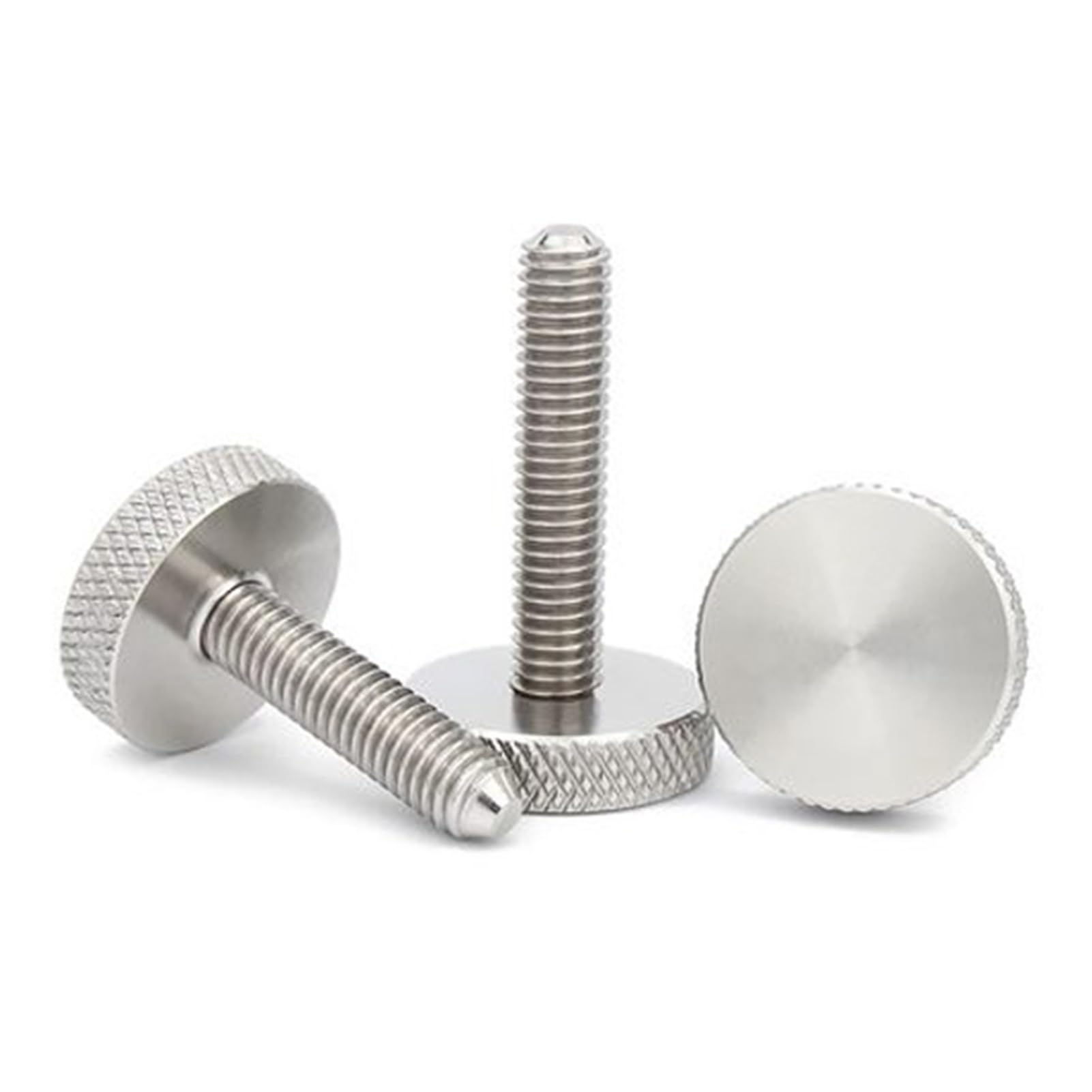SSIMOO 3piezas m5 Acero Inoxidable Apretado a Mano Thumb Publicidad de Espejo Tornillo de Tornillo de Giro a Mano Ajustación Perilla moleteada Perno 16mm / 20mm HD Kindly(M5x10mm 20mmHD)