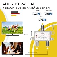Redstar24 2-Fach SAT BK Verteiler - Premium Satelliten-Verteiler für TV & Radio, HDTV/UHD 4K, DVB-S/S2, DVB-T/T2, DVB-C/C2, Robustes Gehäuse, SAT Splitter 2 Ausgänge, Einfache Installation – Ansicht 5