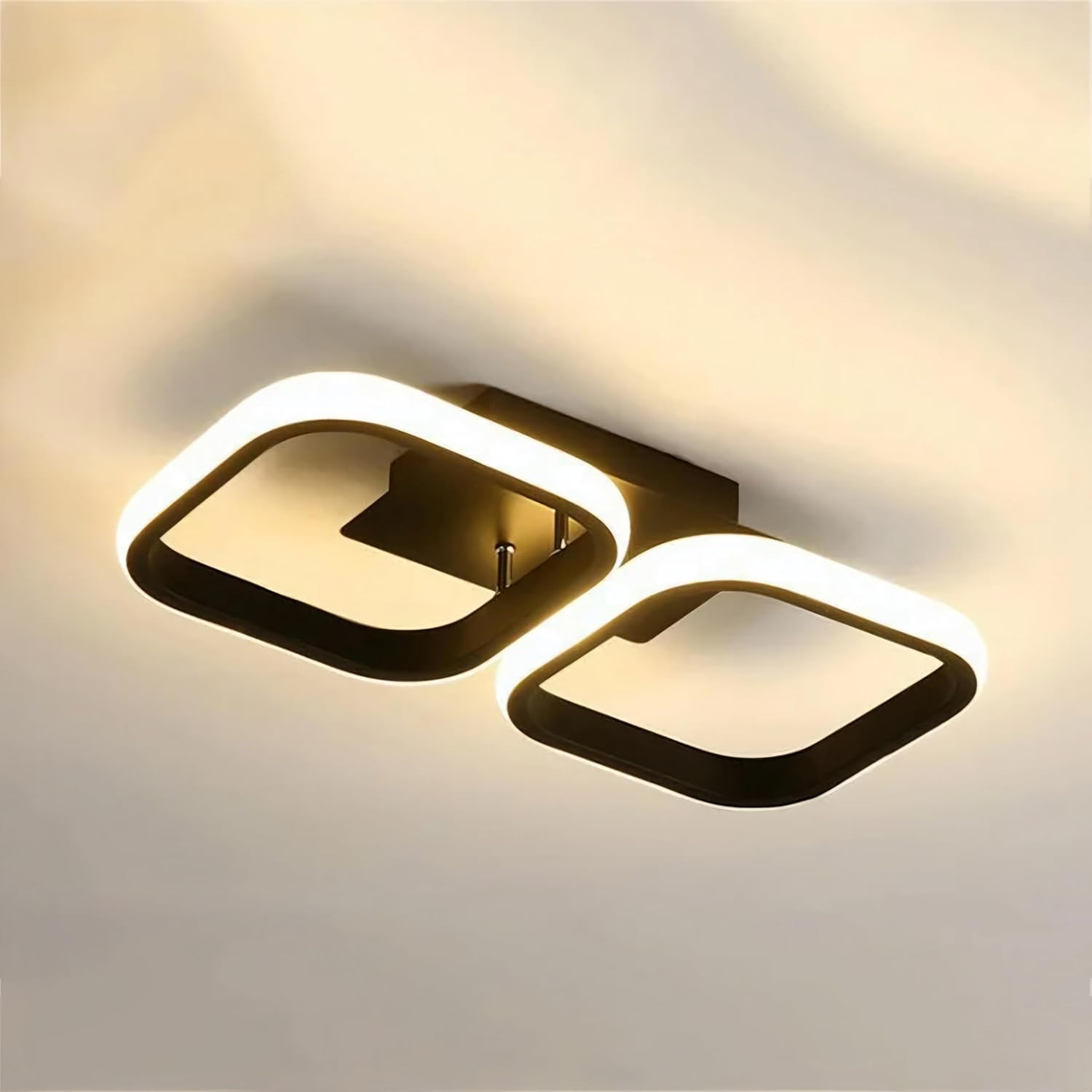 PYU Modern LED Ceiling Light 24W | Dimmable with Remote | Adjustable Color Temperature 3000K-6000K | Flush Mount Acrylic Lamp for Bedroom, Kitchen, Hallway, Entryway, Bathroom (809)-image-39