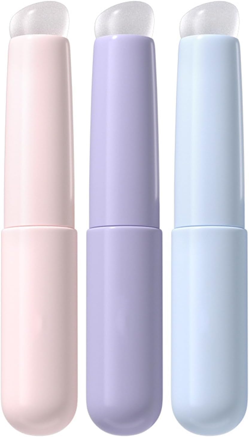 リップブラシ シリコンチップ 3本入 コンシーラーブラシ 口紅