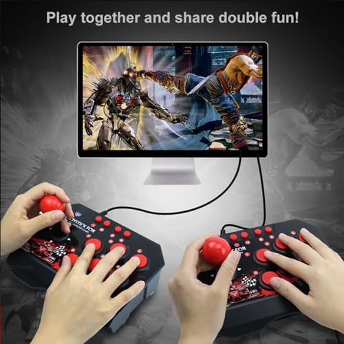 Stick Arcade Universel Switch et PC - Manette Combat Noir et Rouge